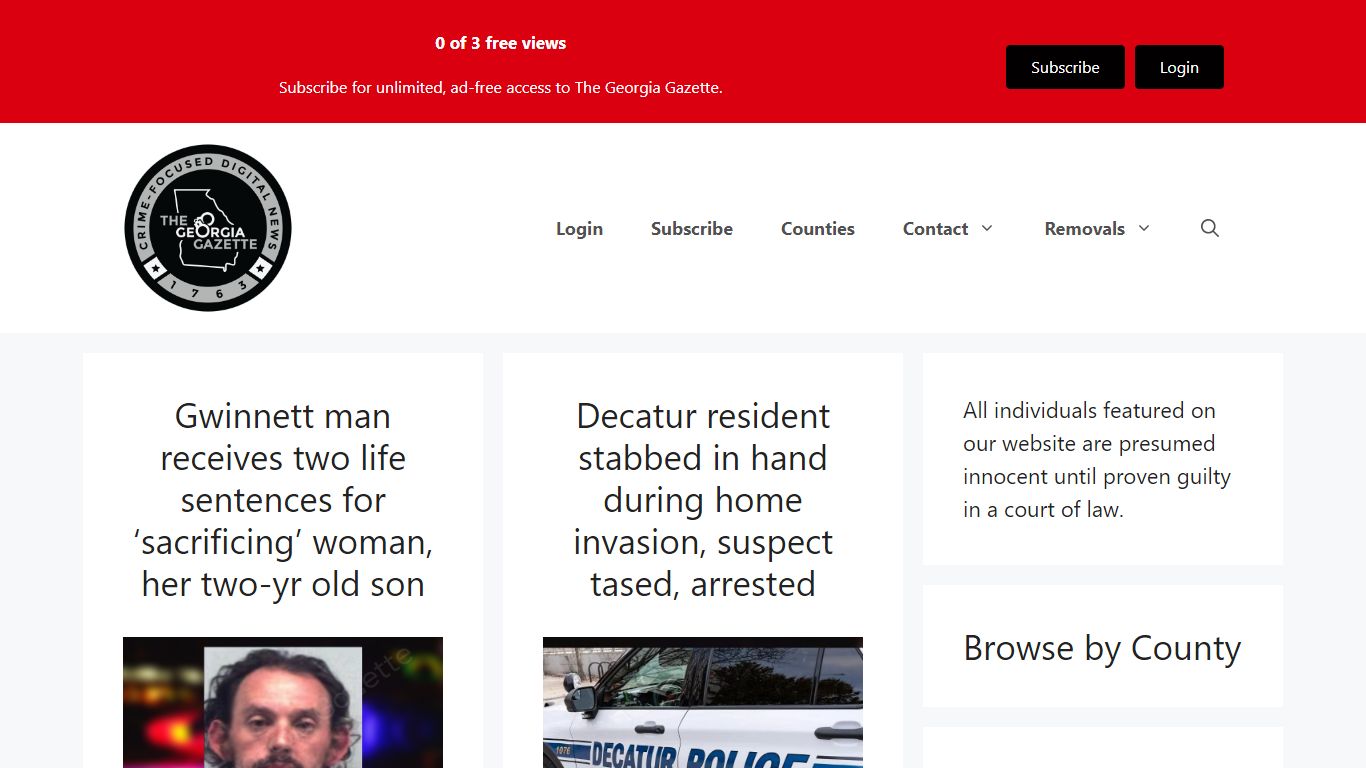 The Georgia Gazette - Georgia's Crime-focused Digital News Source